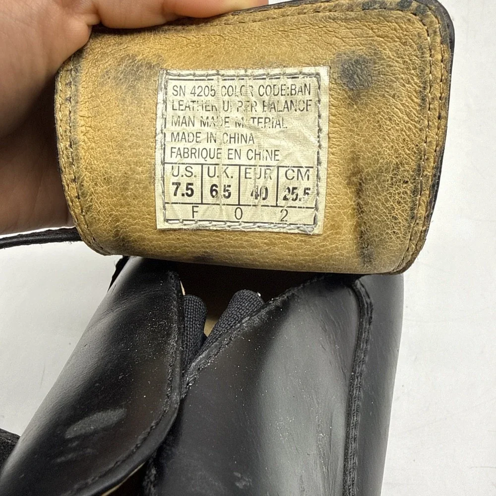 SKECHERS Boot 7.5 Leather Chunky Sole Monk Strap Grunge Goth Cyberpunk Y2K